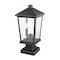 Z-Lite Beacon 2 Light Outdoor Pier Mounted Fixture, Oil Rubbed Bronze & Clear Beveled 568PHBS-SQPM-ORB - alternate 5
